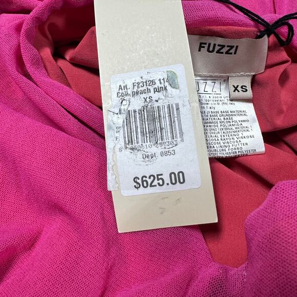 Fuzzi Jean Paul Gaultier NWT Sleeveless Chiffon Wide Leg Jumpsuit Pink Size XS - Picture 7 of 11